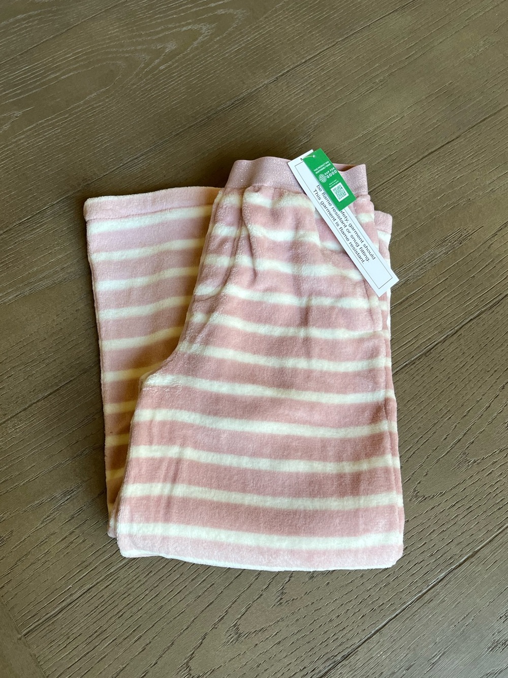 Gap Kids Cozy Pajama Lounge Pants Girl Size 8 Pink Stripe Sparkle Waist SOFT NWT